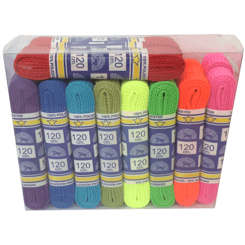 Flat Laces - Assorted Coloured Bright